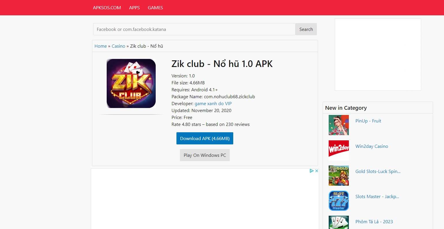 Cách tải game nổ hũ đổi thưởng Zik Club mới nhất